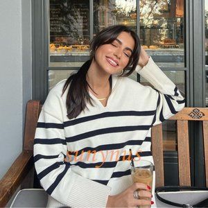 Zara Striped Knit Sweater